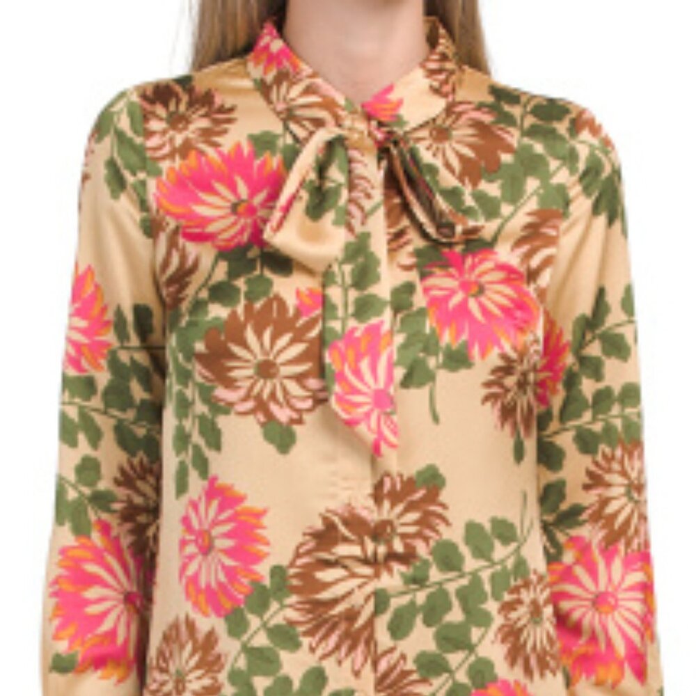 Flora Bea | Natalie Floral Midi Shirt Dress w/ Removable Waist Tie  | NWT - Picture 3 of 12